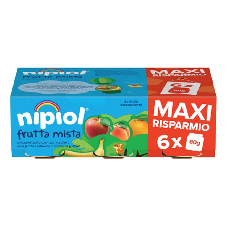 NIPIOL OMOG FRUTTA MISTA 6X80G